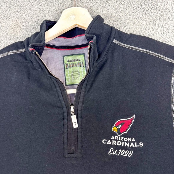 Arizona Cardinals Quarter Zip Pullover Mens Large NFL Football Tommy Bahama - Picture 2 of 10